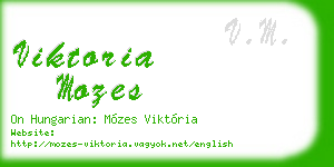 viktoria mozes business card